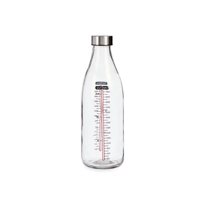 Бутилка с мерителна скала Vivalto, с метална капачка, 1 L