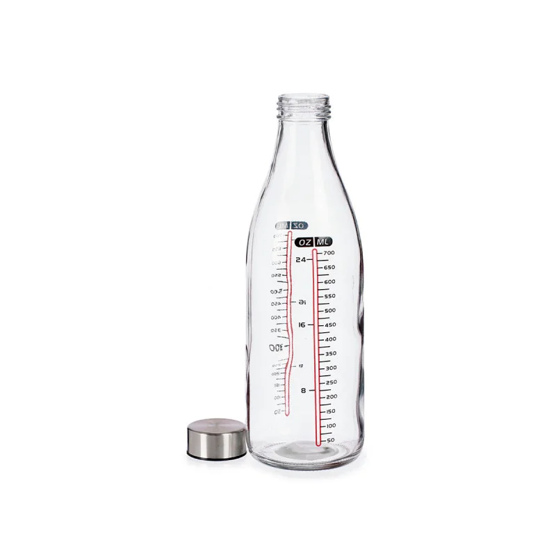 Бутилка с мерителна скала Vivalto, с метална капачка, 1 L