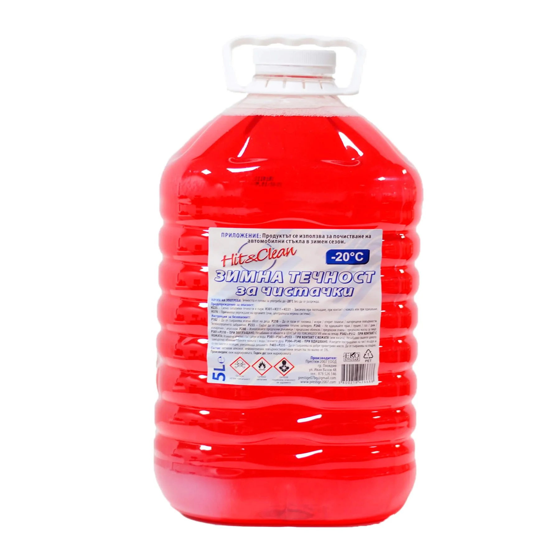 Зимна течност за чистачки Hit&Clean, -20 градуса, 5 l