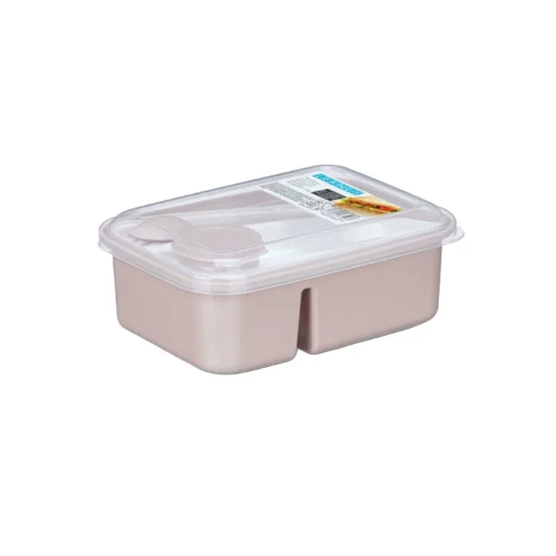 Кутия за обяд Kinvara, с прибори и разделител, 1800 ml, розова