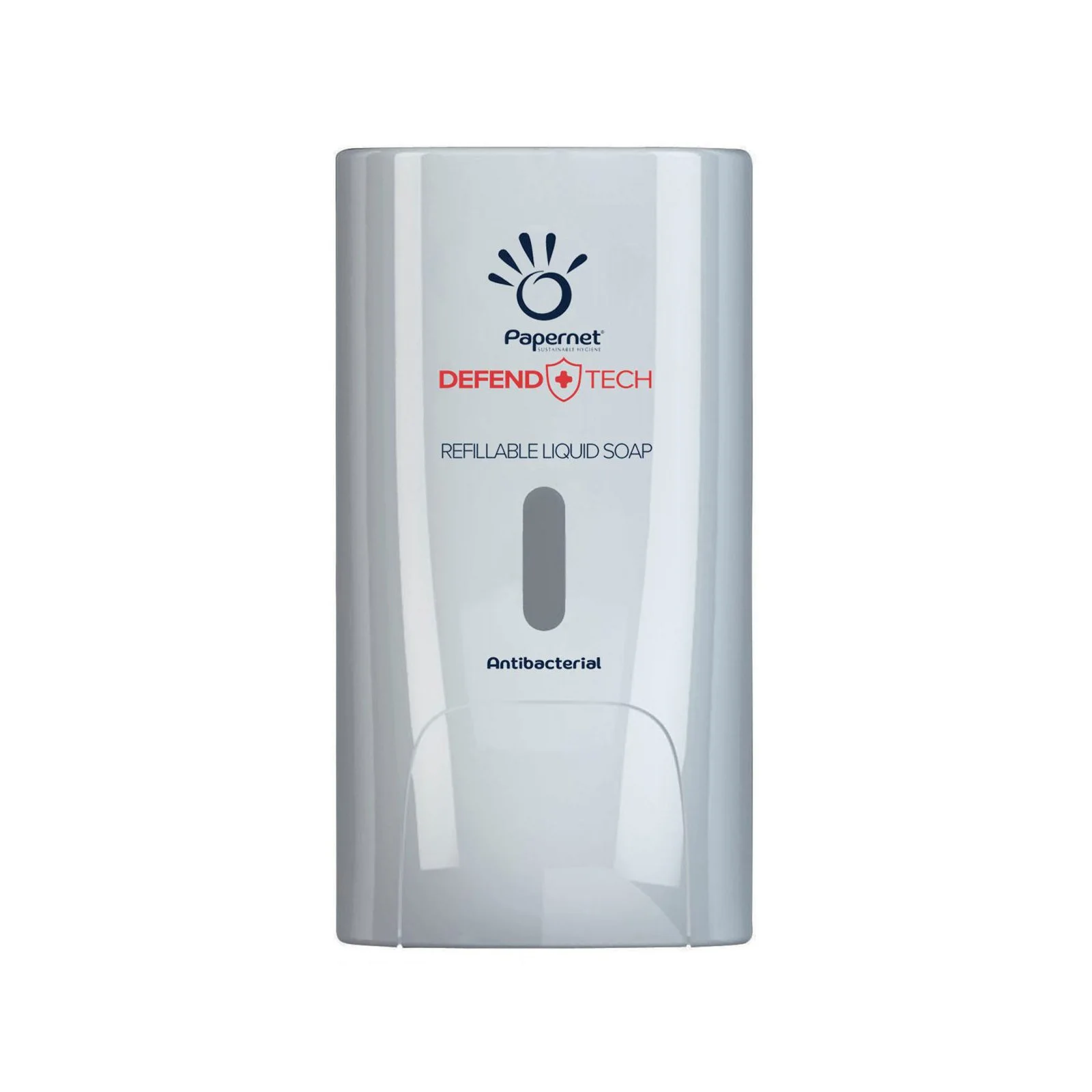 Диспенсър за течен сапун Papernet, презареждаем, бял, 1 L, 13.9 х 11.6 х 22 cm