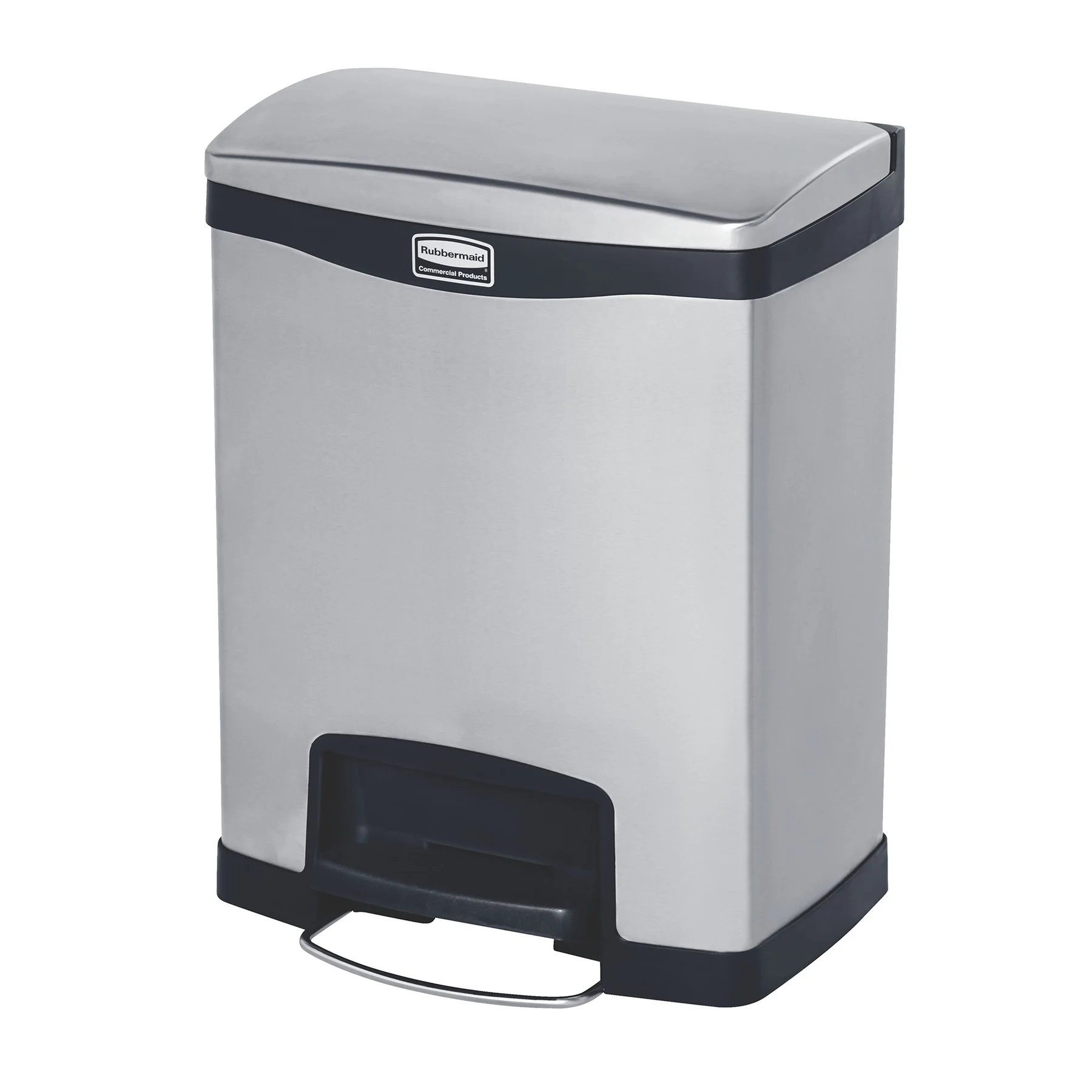 Кош Rubbermaid Slim Jim Front, метален, 30 L, черен, 42.75 x 32.59 x 55.52 cm