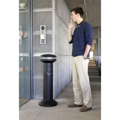 Пепелник Rubbermaid Infinity High, черен, 45 х 102 cm