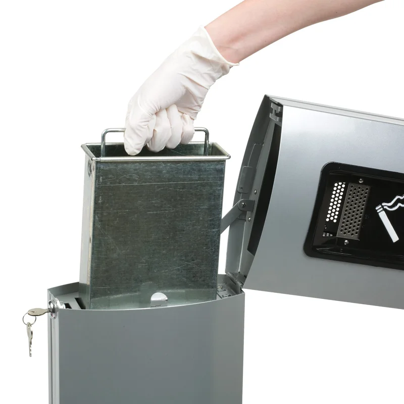 Пепелник Rubbermaid Metropolitan, сив, 6 l