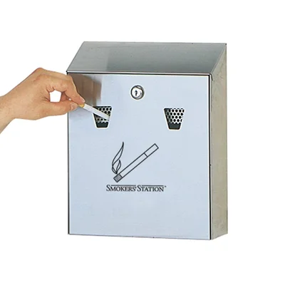 Стенен пепелник Rubbermaid, сив, 25.4 x 7.6 x 31.8 cm
