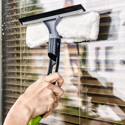 Комплект за почистване York Spray & Collect, включващ спрей моп, стъклочистачка, къса и дълга дръжка