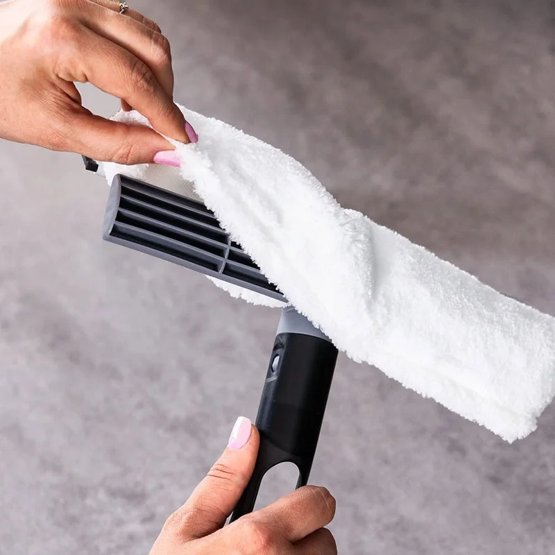 Комплект за почистване York Spray & Collect, включващ спрей моп, стъклочистачка, къса и дълга дръжка