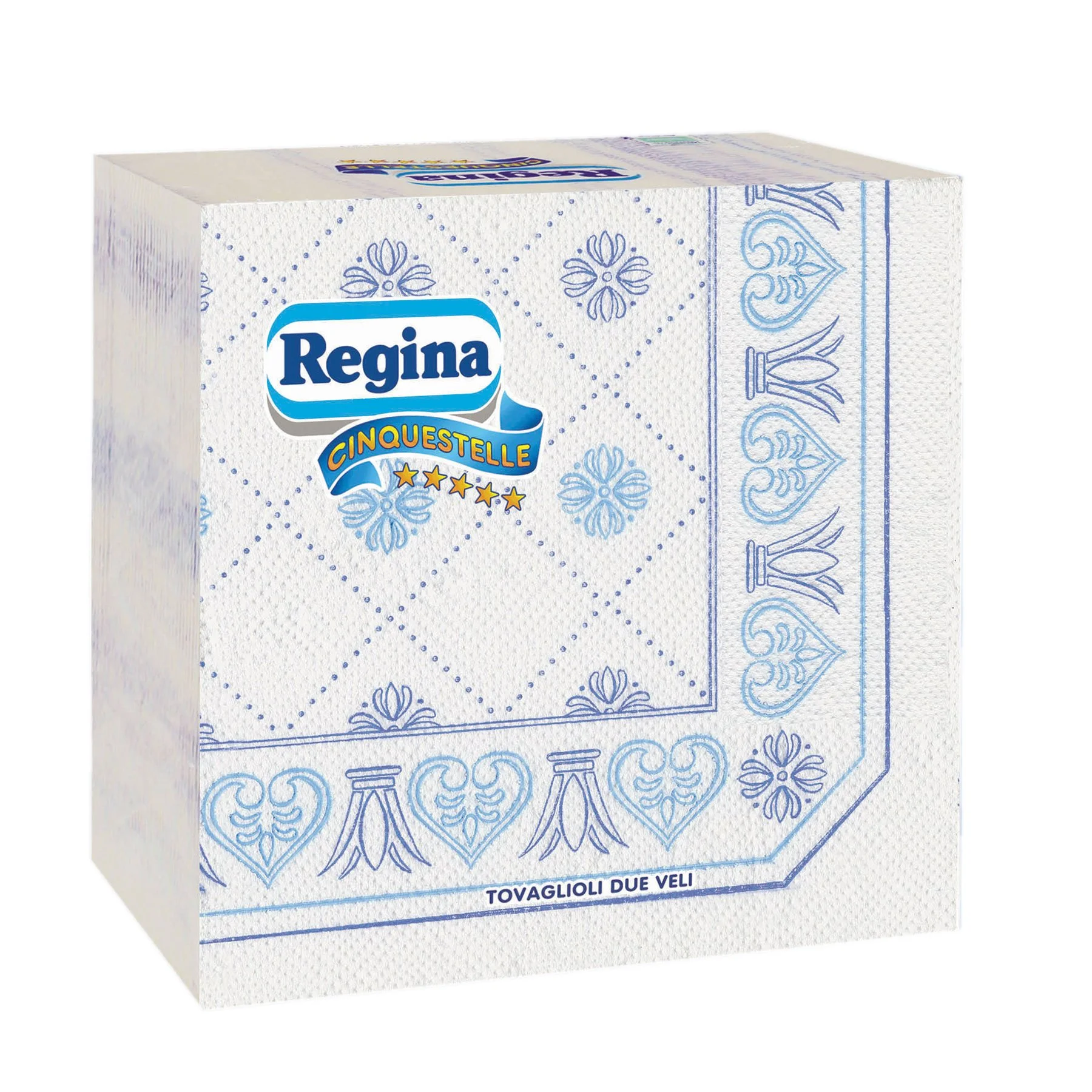 Салфетки Regina, 38 x 38 cm, двупластови, бели, 45 броя