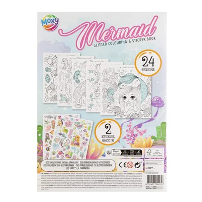 Moxy Книжка за оцветяване, със стикери, 24 дизайна, асорти