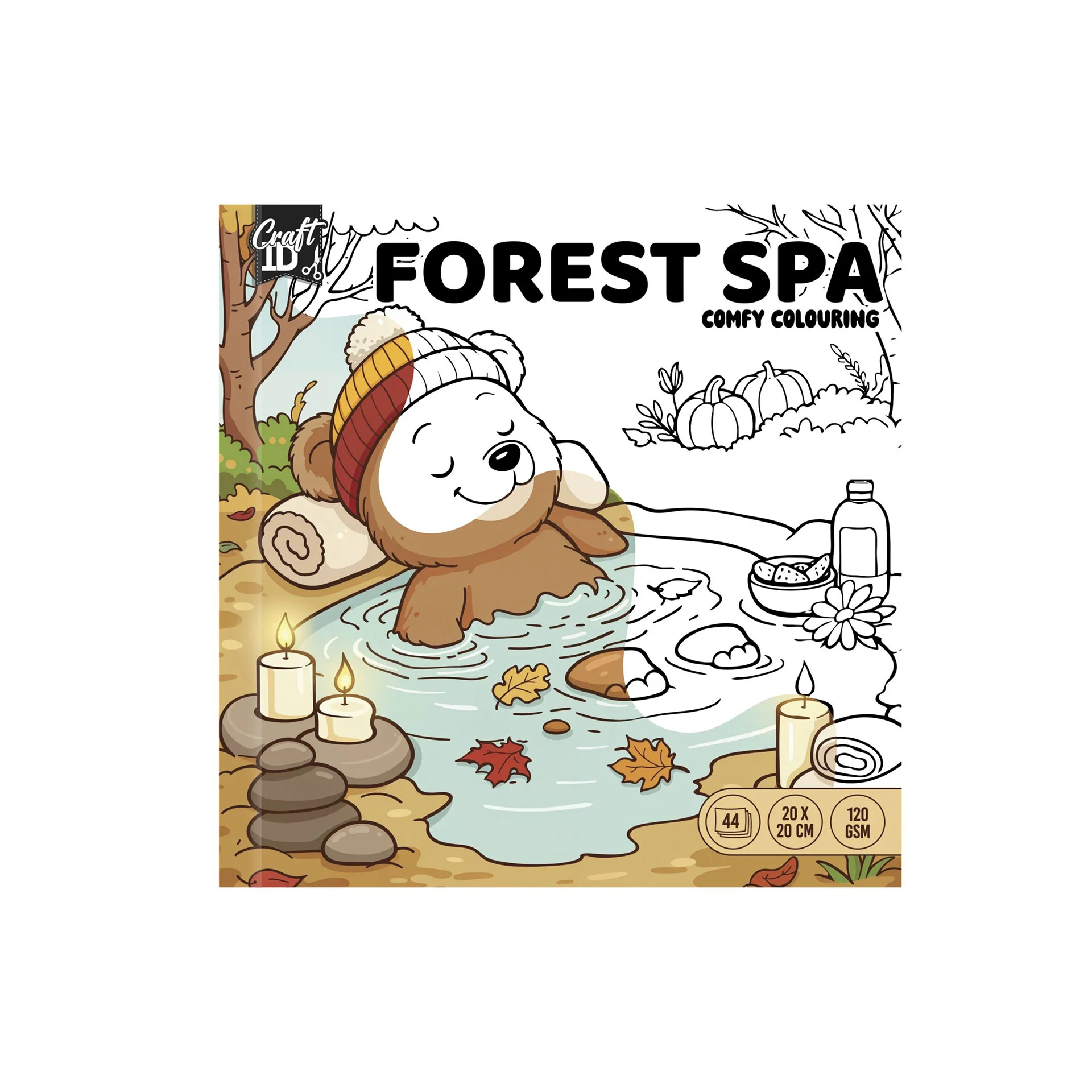 Craft ID Книжка за оцветяване Comfy Coloring, Есен - Горско спа