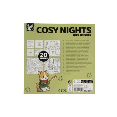 Craft ID Книжка за оцветяване Comfy Coloring, Есен - Уютни вечери