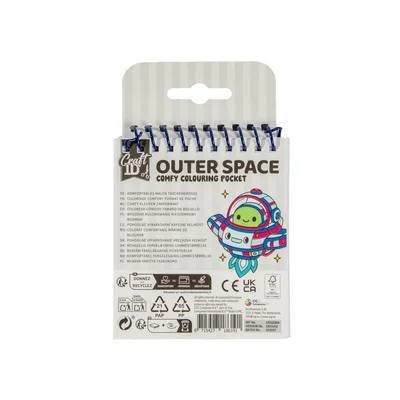 Craft ID Книжка за оцветяване Comfy Coloring - Outer Space, мини