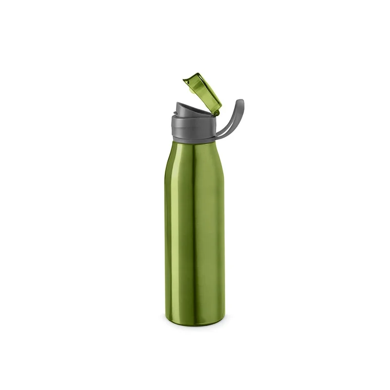 Hi!dea Бутилка Korver, спортна, метална, 650 ml, зелена
