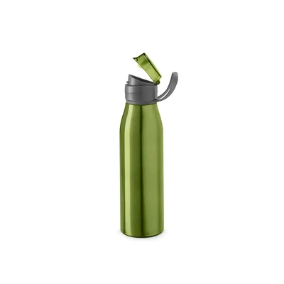 Hi!dea Бутилка Korver, спортна, метална, 650 ml, зелена