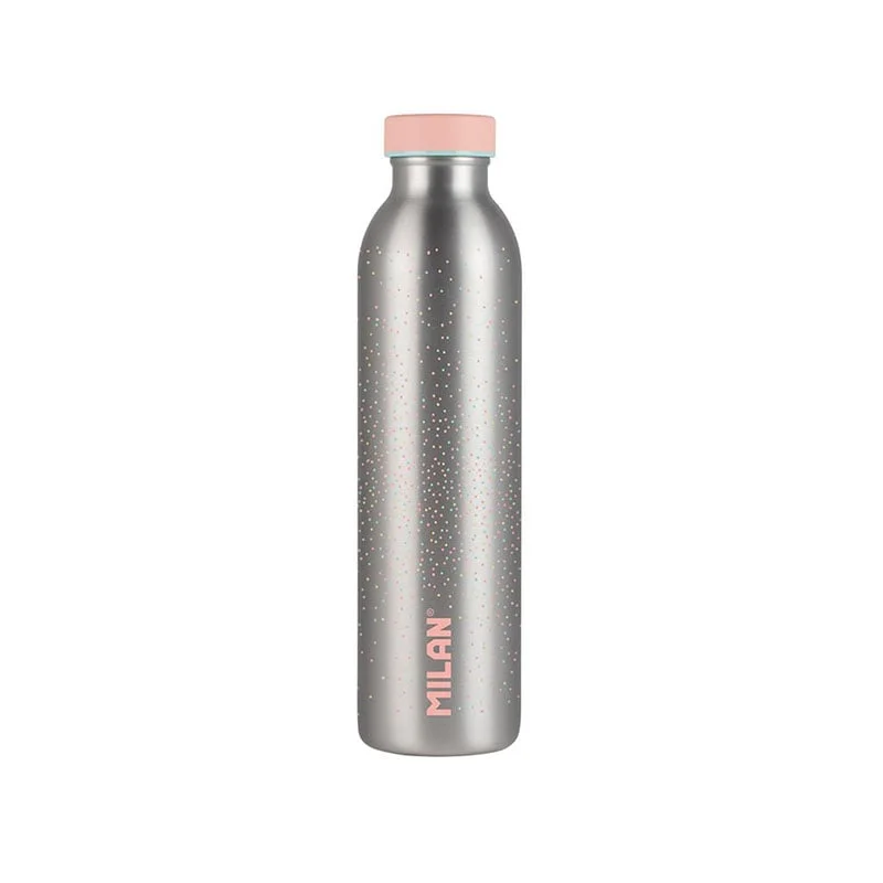 Milan Бутилка за вода Silver, изотермична, 591 ml, розова