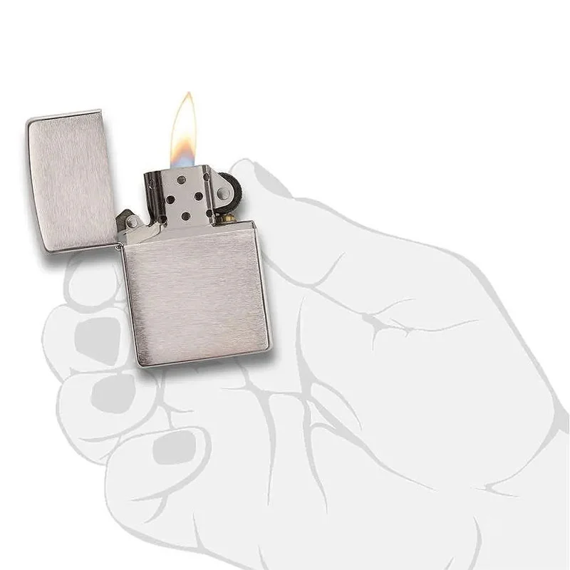 Zippo Запалка 200 - Plain Brushed Chrome