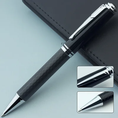 Office 1 Химикалка Carbon, метална, черна