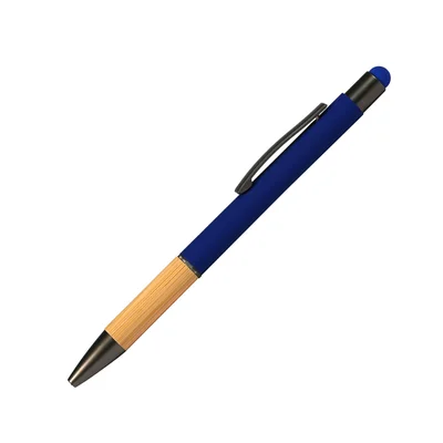 Office 1 Химикалка Touch, метална, гумирана, синя