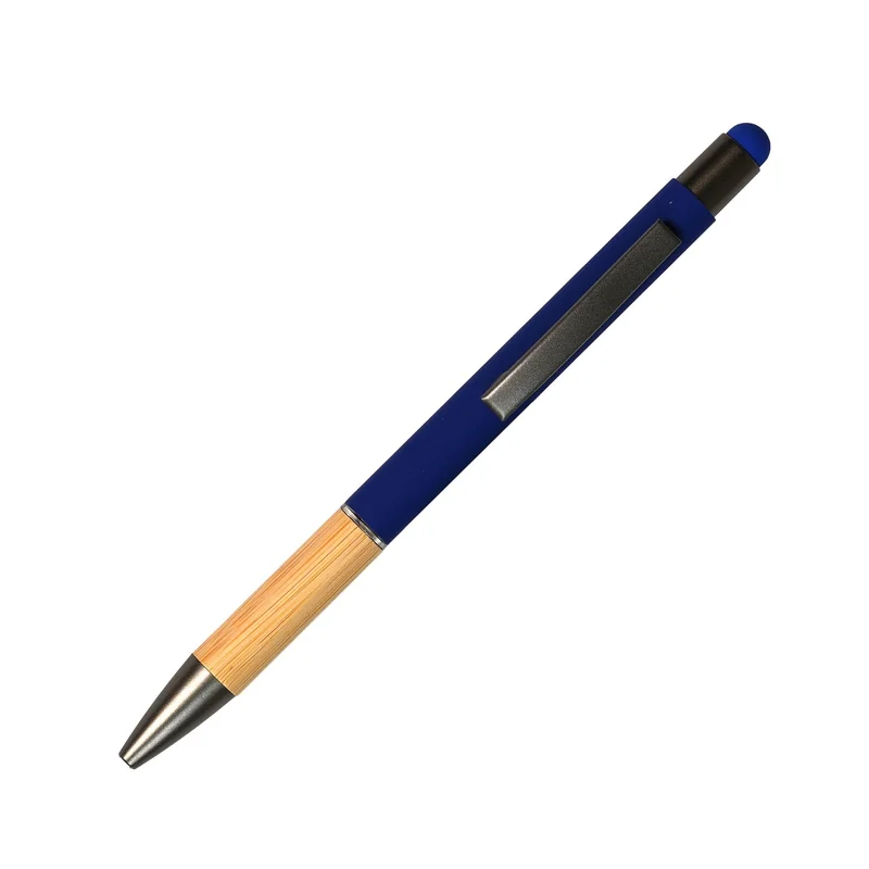 Office 1 Химикалка Touch, метална, гумирана, синя