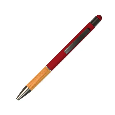 Office 1 Химикалка Touch, метална, гумирана, червена