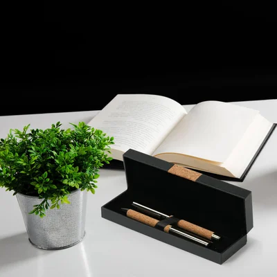 Office 1 Комплект химикалка и ролер Grace Cork, метални