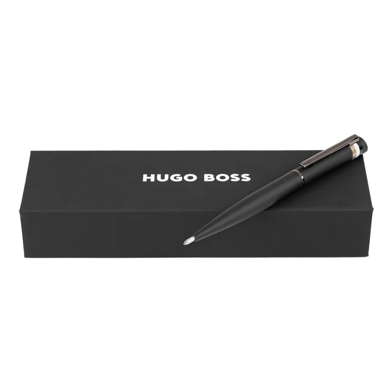 Hugo Boss Химикалка Loop Iconic, в кутия, черна