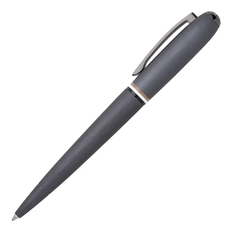 Hugo Boss Химикалка Contour Iconic, в кутия, тъмносива