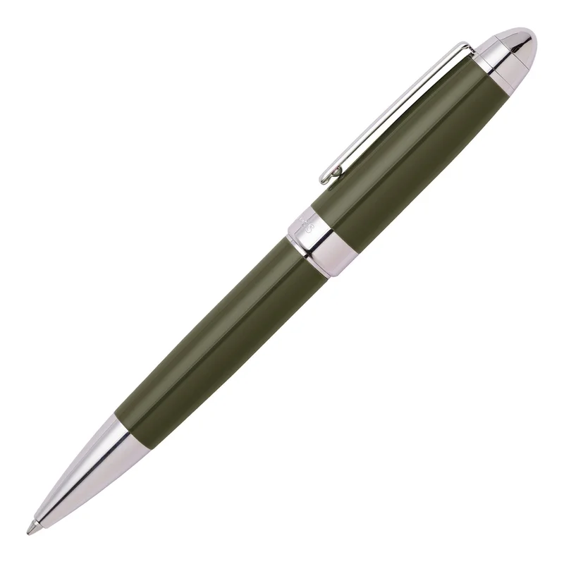 Hugo Boss Химикалка Icon, в кутия, хром, цвят каки