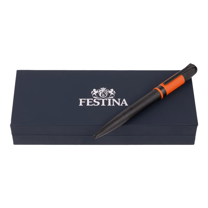 Festina Химикалка Classicals Black, в кутия, оранжева