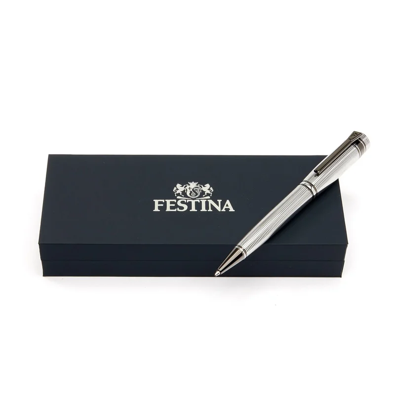 Festina Химикалка Bold Stripe, в кутия, хром