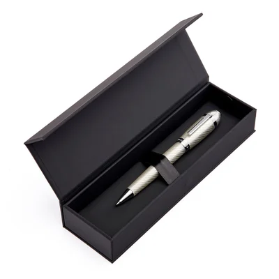 Hugo Boss Химикалка Arc Futurist, в кутия, сребриста