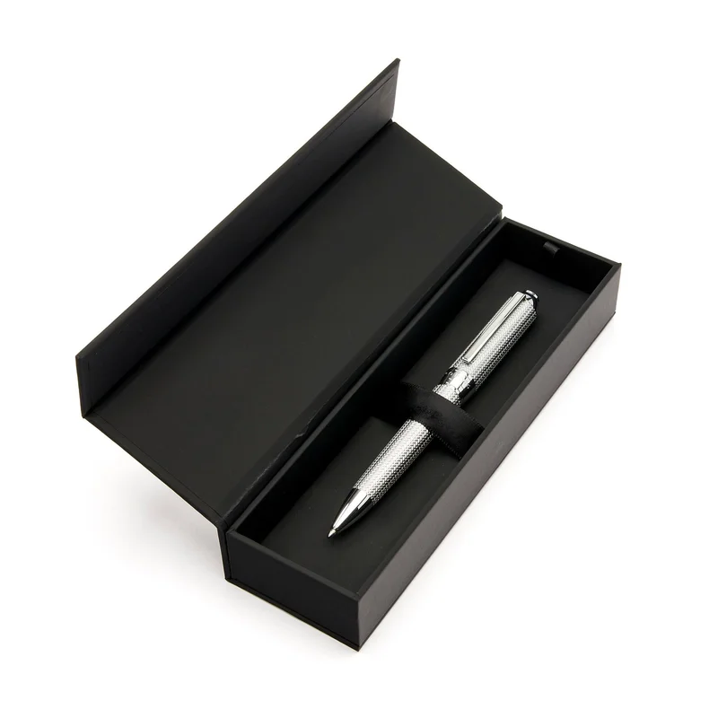 Hugo Boss Химикалка Elemental, в кутия, сребриста