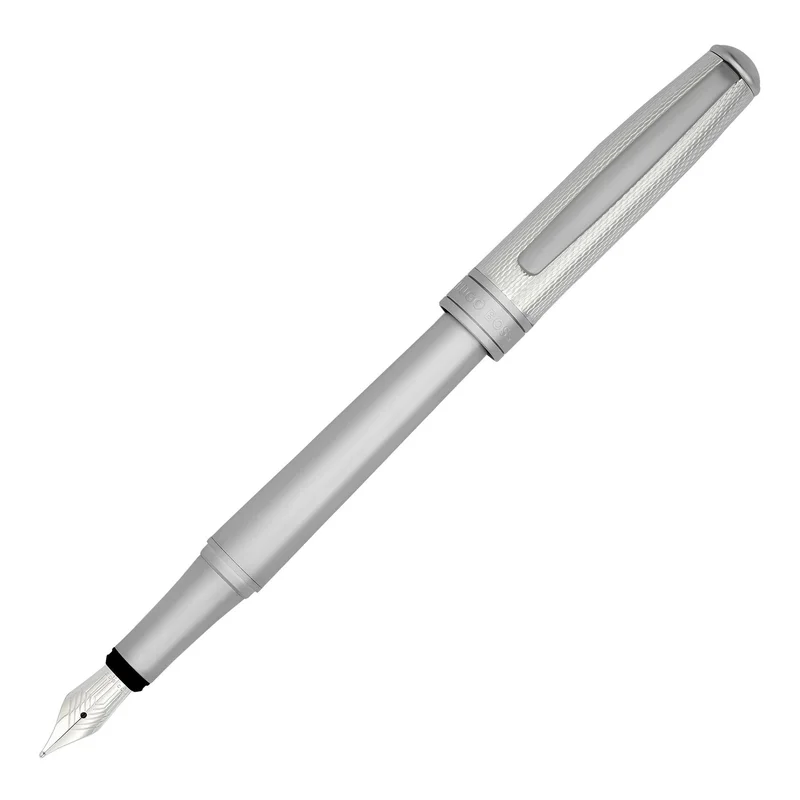 Hugo Boss Писалка Essential Metal, в кутия, сребриста