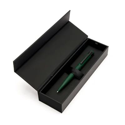 Hugo Boss Химикалка Loop Matt, в кутия, зелена