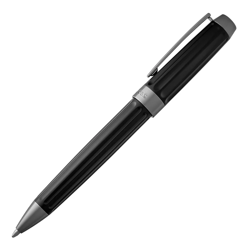 Hugo Boss Химикалка Beam, в кутия, черна