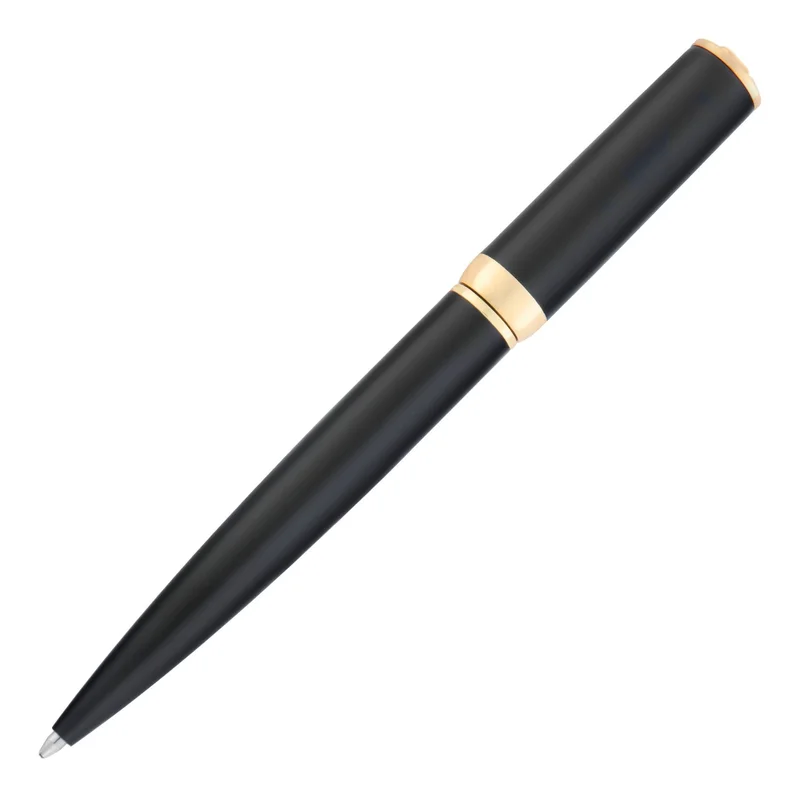 Hugo Boss Химикалка Arche Double B, черно-златиста