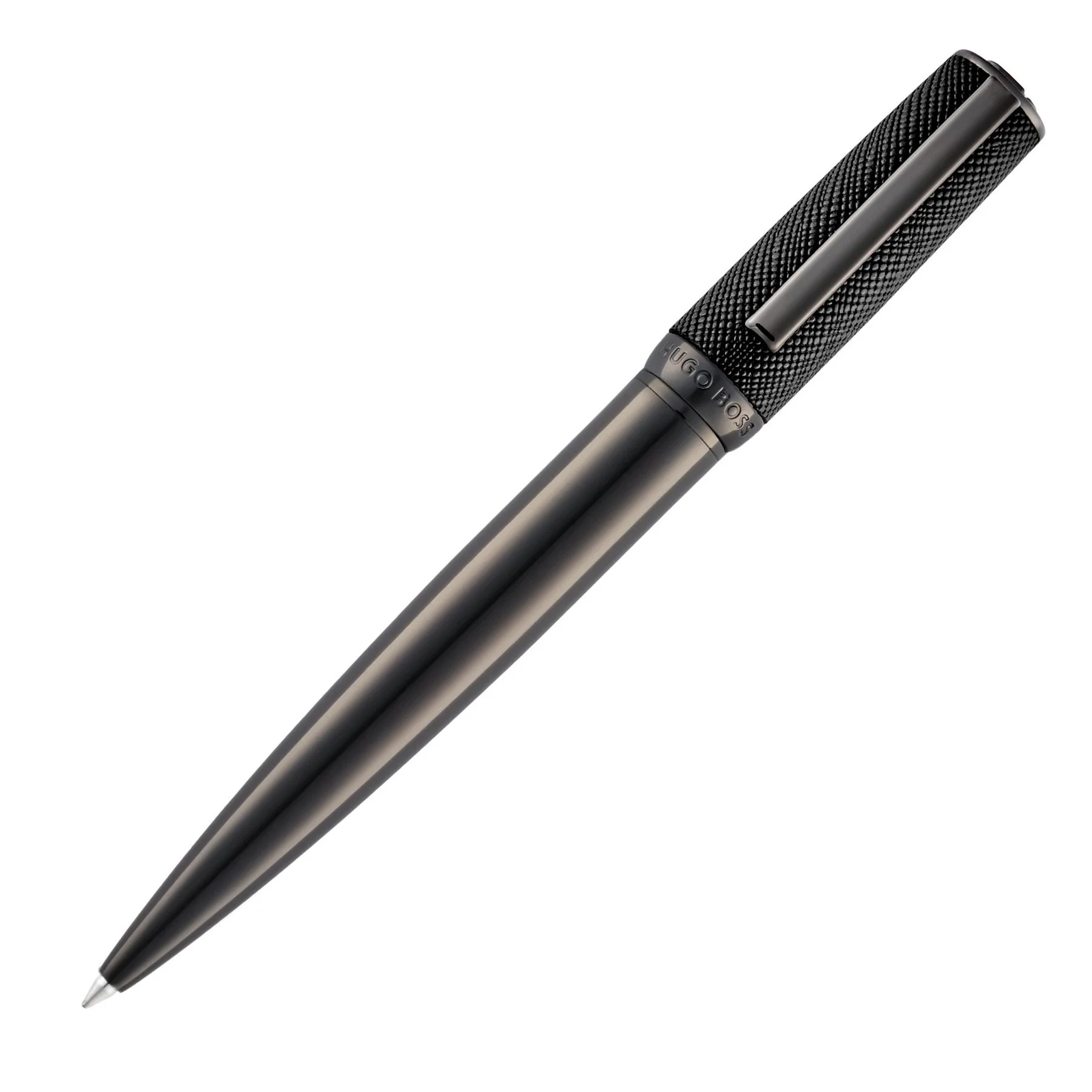 Hugo Boss Химикалка Double B Saffiano, черна