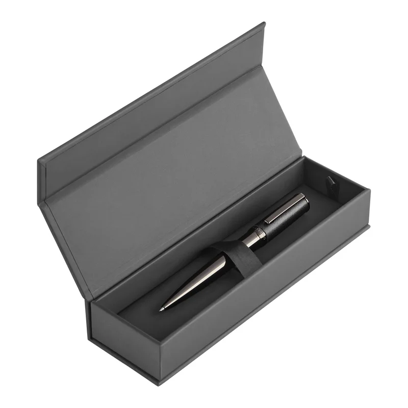 Hugo Boss Химикалка Double B Saffiano, черна