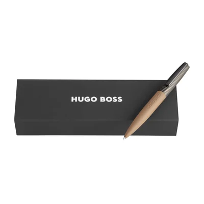 Hugo Boss Химикалка Illusion Arcade, кафяво-сива