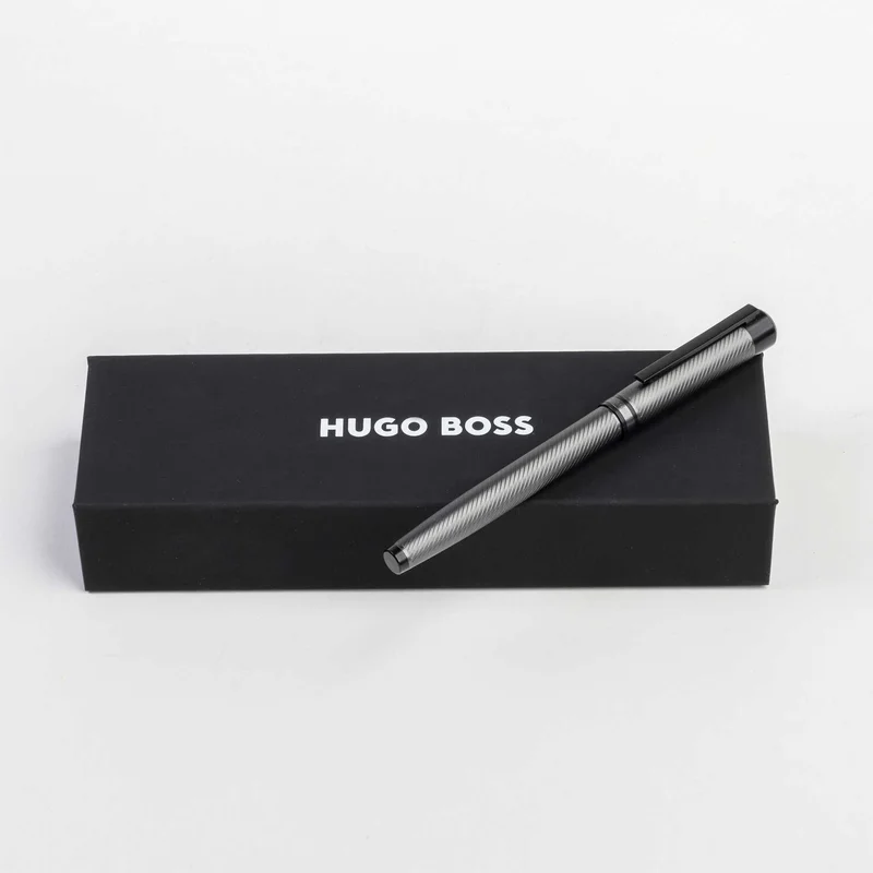 Hugo Boss Ролер Filament, в кутия, сребристо-черен