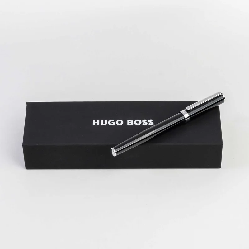 Hugo Boss Ролер Gear Icon, в кутия, черно-сребрист
