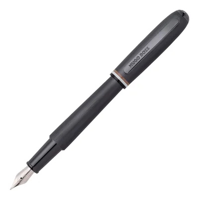Hugo Boss Писалка Contour Iconic, в кутия, тъмносива