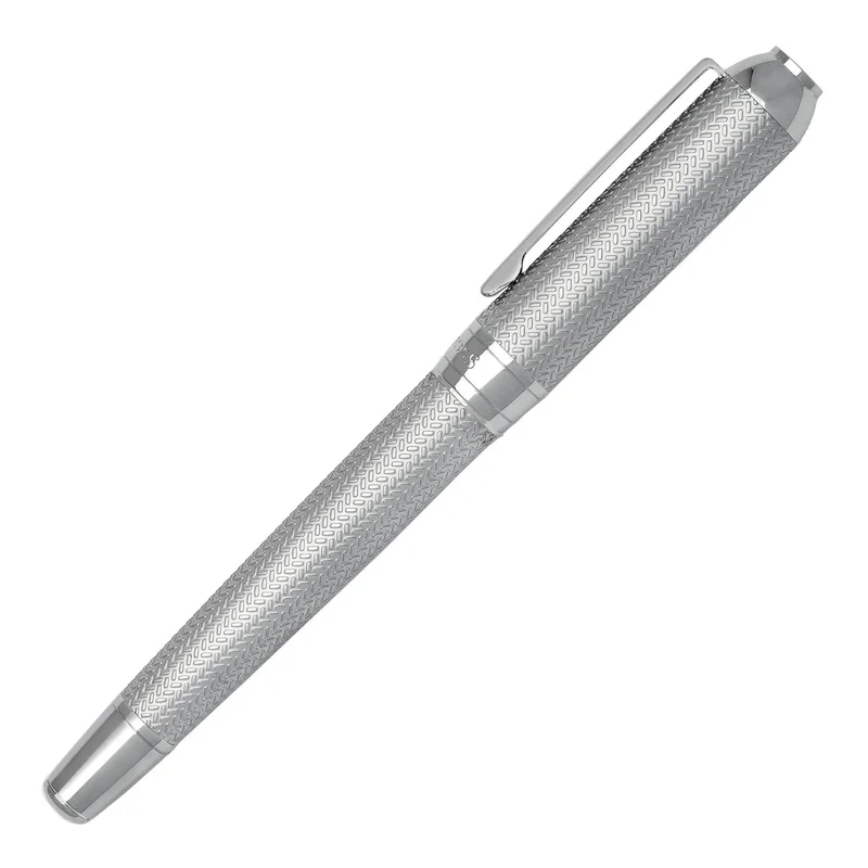 Hugo Boss Писалка Elemental, в кутия, сребриста