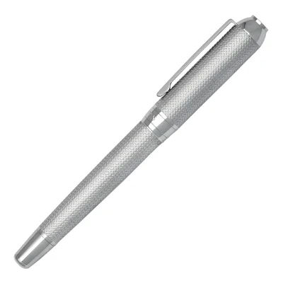 Hugo Boss Писалка Elemental, в кутия, сребриста
