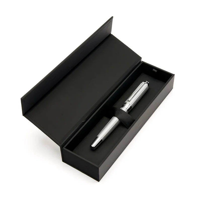 Hugo Boss Писалка Elemental, в кутия, сребриста