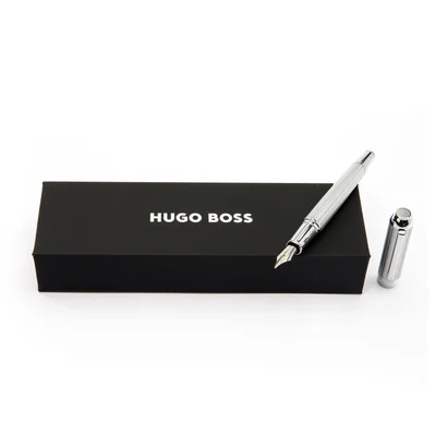 Hugo Boss Писалка Elemental, в кутия, сребриста