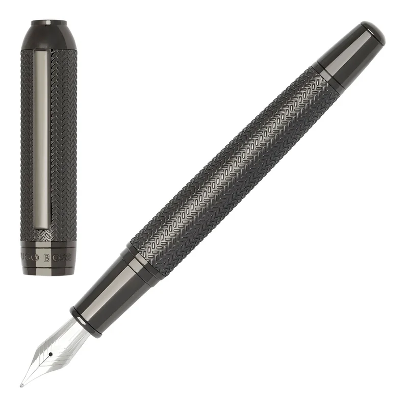 Hugo Boss Писалка Elemental, в кутия, хром