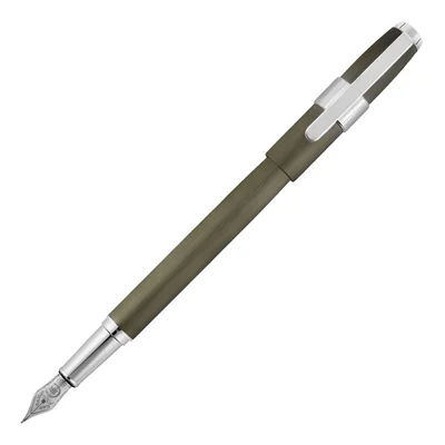 Cerruti 1881 Писалка Block Brushed, в кутия, тъмнозелена