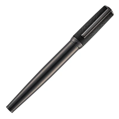 Hugo Boss Писалка Double B Saffiano, черна