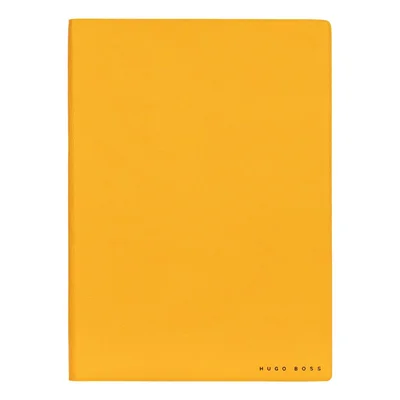 Hugo Boss Тефтер Essential Storyline, на редове, A5, жълт